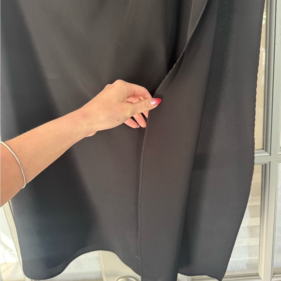 One Shoulder Black Central Park West Shift Cocktail Dress Small - Picture 2 of 3